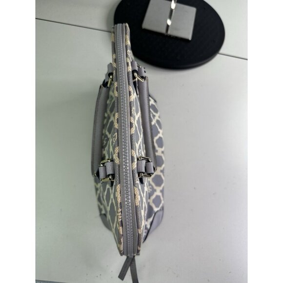 Dooney & Bourke Sanibel Gray Lattice Design Satchel Bag - Picture 6 of 12